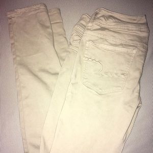 American Eagle Khaki Skinny Jeans